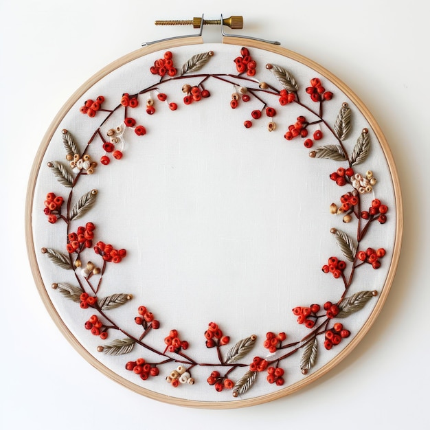 embroidery hoop with floral pattern